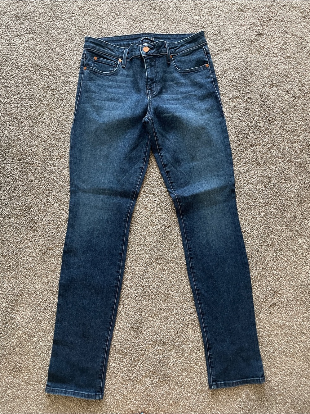 Level 99 Dark Blue High Rise Skinny Jeans